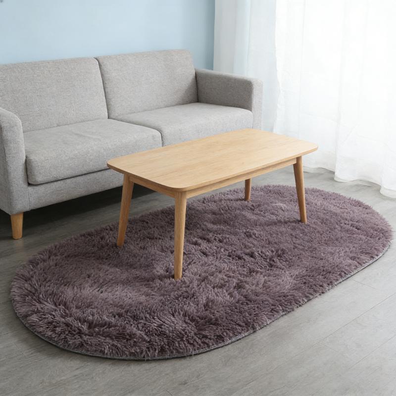 Rainbow Plush Carpet Oval Fluffy Rug For Girl Bedroom Long Pile Soft Beside Mat Large Area Rug Living Room Shaggy Kids Playroom Mat