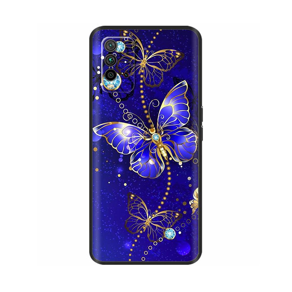 Für Redmi 9T Hülle Blumen Weiche Handyhülle Rückseite Für Xiaomi Redmi 9T 9 T Redmi9T Hüllen Schlankes Silikon Coque Anti-Fall Fundas