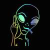 LYKX Funny Alien Personality Ufo Car Sticker Vinyl Decal Car Windows Decor Automobiles