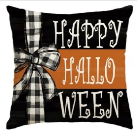 Halloween Throw Pillow Cover Car Ghost Pumpkin Cushion Cover Holiday Sofa Decoration Cushion Cover