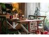 Jacquard Yarn-Dyed Christmas Snowman Reindeer Tassel Polyester Table/Bed Runner