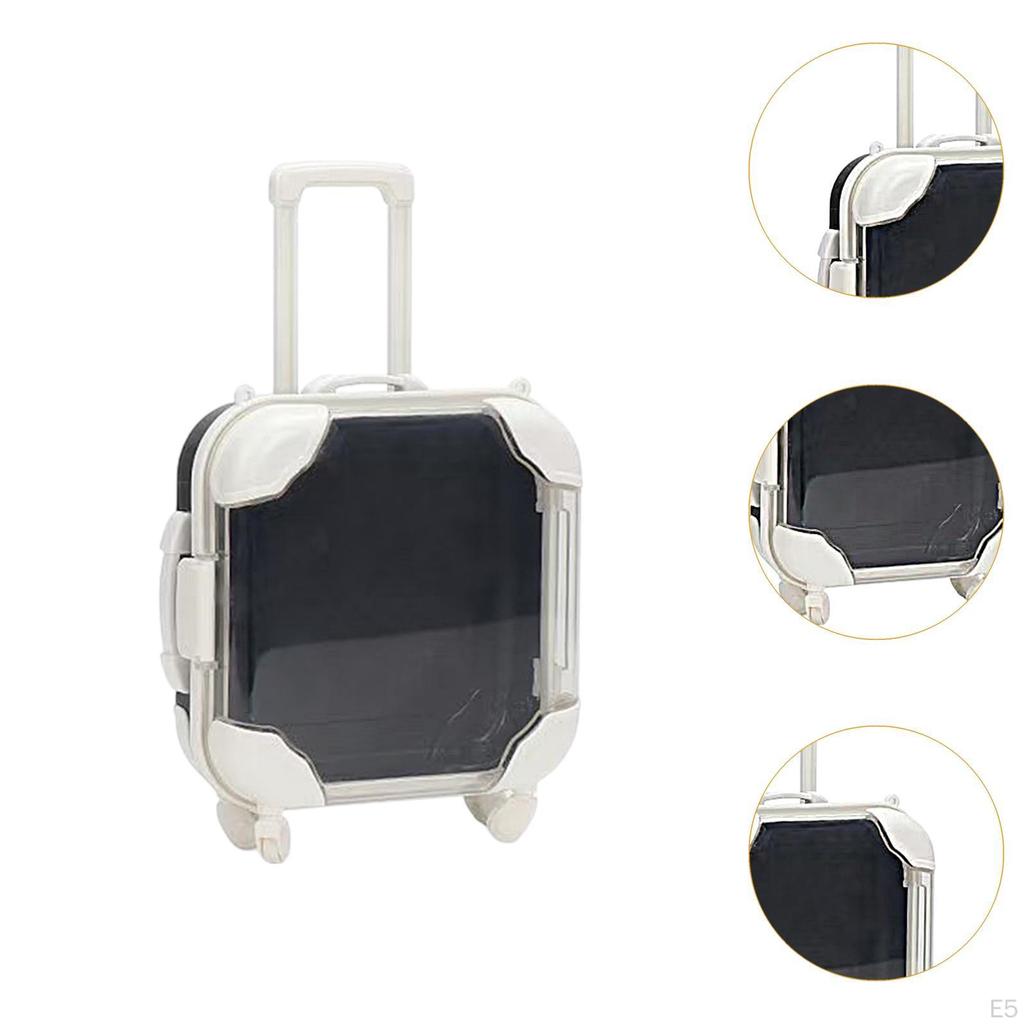 Doll Suitcase DIY Toy Tiny Jewelry Storage Case Role Playing Dress up Travel Luggage for
