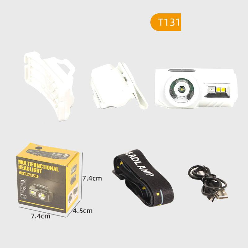 Mini Dual COB Headlamp Sensor Hat Clip Headlight 5 Lighting Modes Outdoor Camping Hunting Flashlight Induction Head Lamps