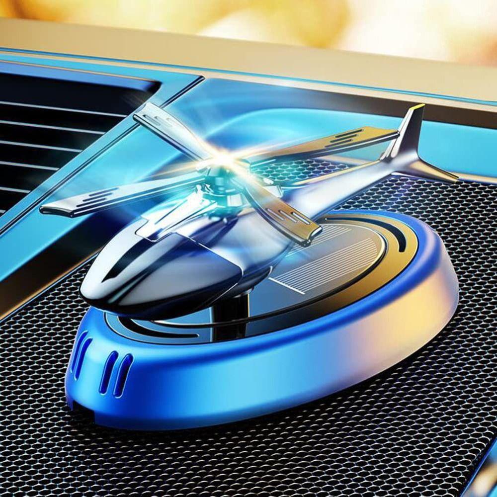 Helicopter Model Solar Car Air Freshener Non-toxic Rotating Car Perfume Auto Aroma Diffuser  Office