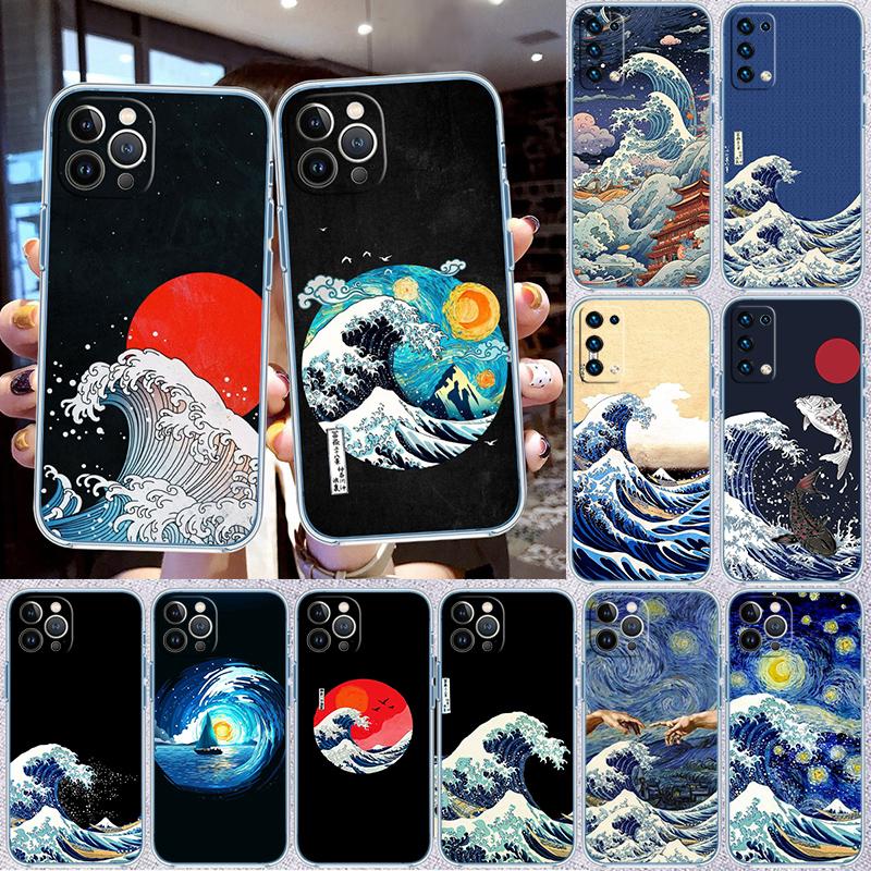 Great Wave Off Kanagawa Case for Motorola G10 G20 G30 G31 G32 G34 G35 G41 G42 G50 G51 G52 G55 G60 G60S G62 G71 G72 G75