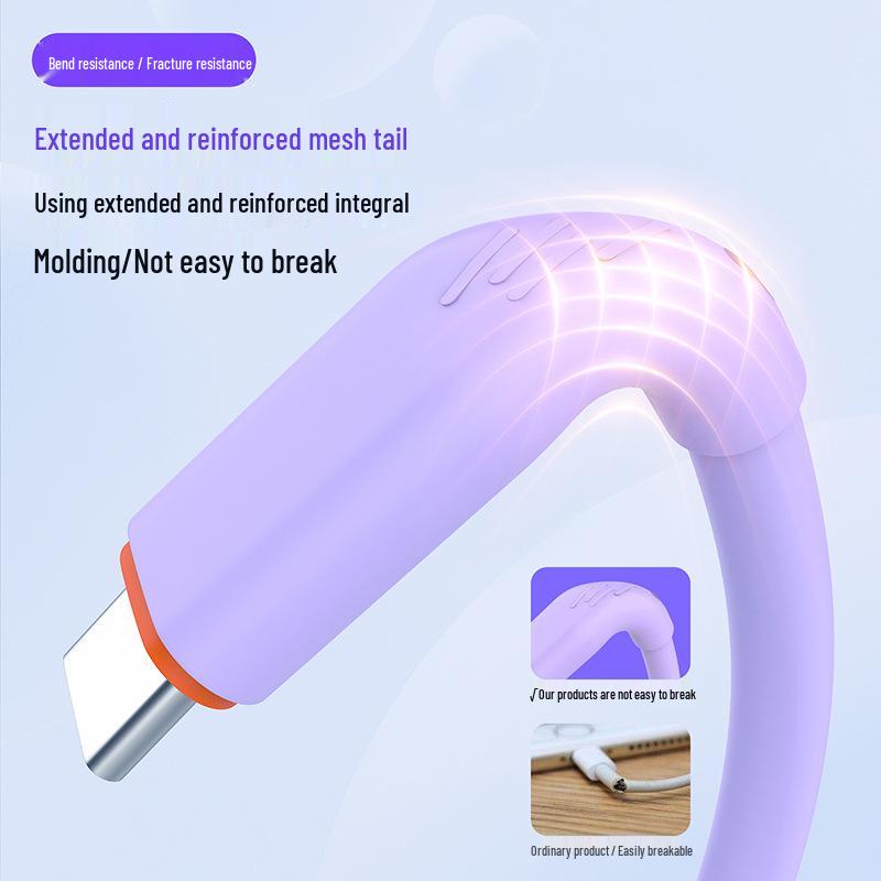 100W Dual-Ended Type-C Fast Charging Liquid Silicone Data Cable