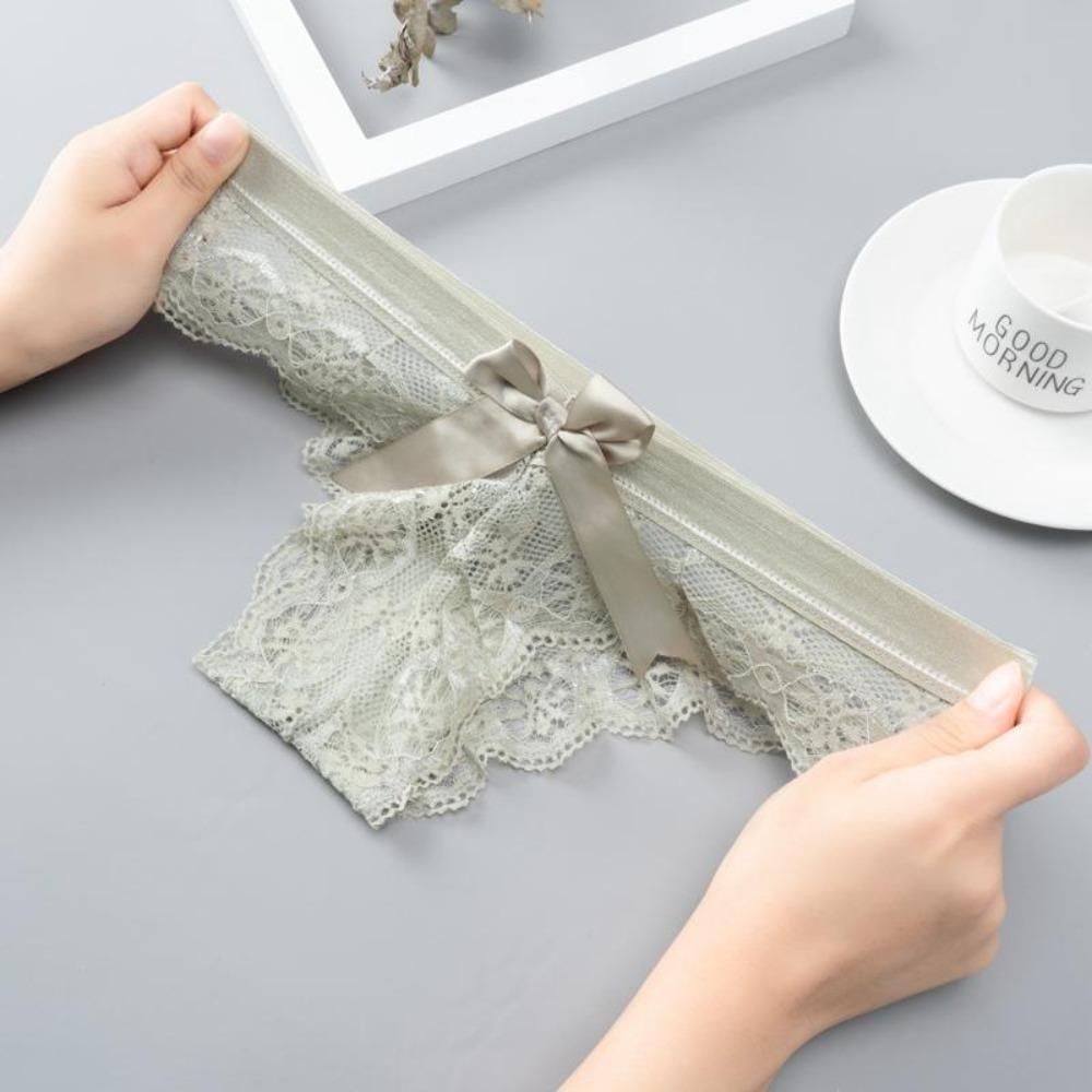 Tanga sexy din dantelă Chiloți cu talie joasă pentru femei Fluture Decupaj transparent Lenjerie de damă Slip de damă Lenjerie de corp pentru femei cu spatele în T
