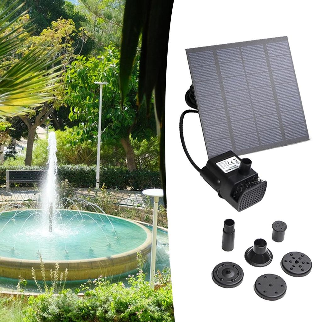Solar Water Pump Solar Water Sprayer Multifunctional Mini Solar Pump with 6 Nozzles DIY Solar Fountain Kit for Garden Accessory