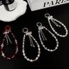 Bow Pendant Rhinestone Phone Straps Pearl Rhinestone Phone Rope  Girls New Year Gift
