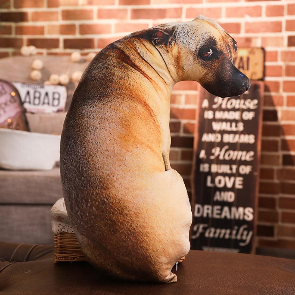 Lifelike Animal Dog Throw Pillow 50cm Sofa Cushion Stuffed Toys New 3D Dog Figures Pillows  Gifts