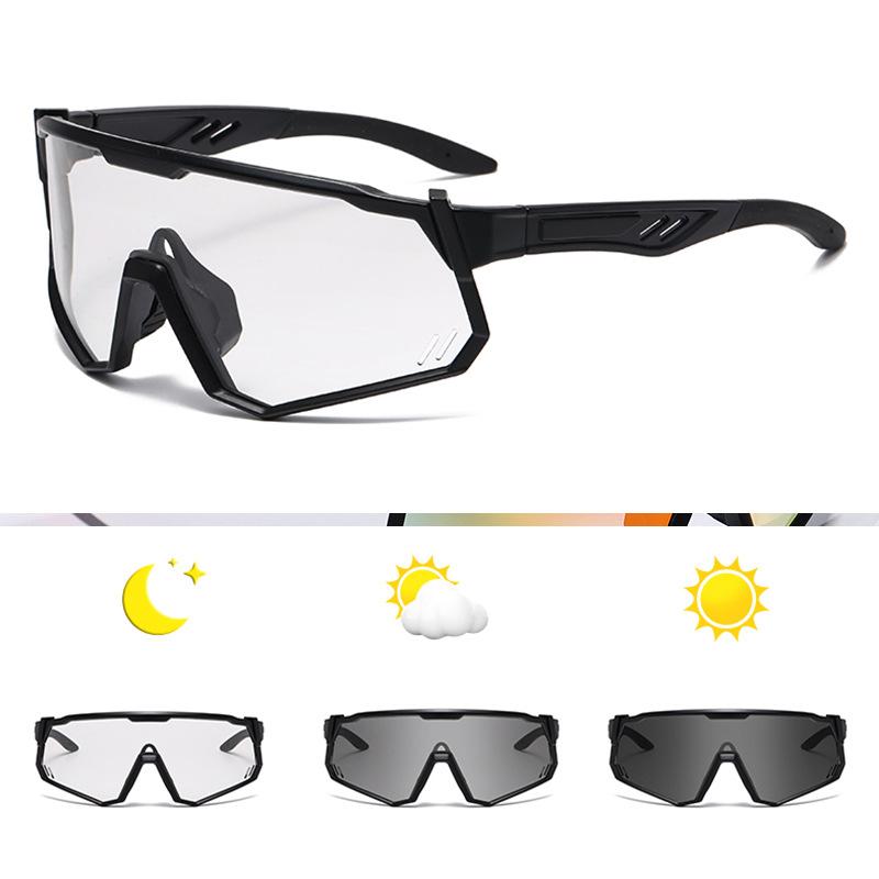 Day Night Cycling Glasses Photosensitive Color Changing Outdoor Sports Sunglasses Adult Men's Women's Windproof Goggles Cross