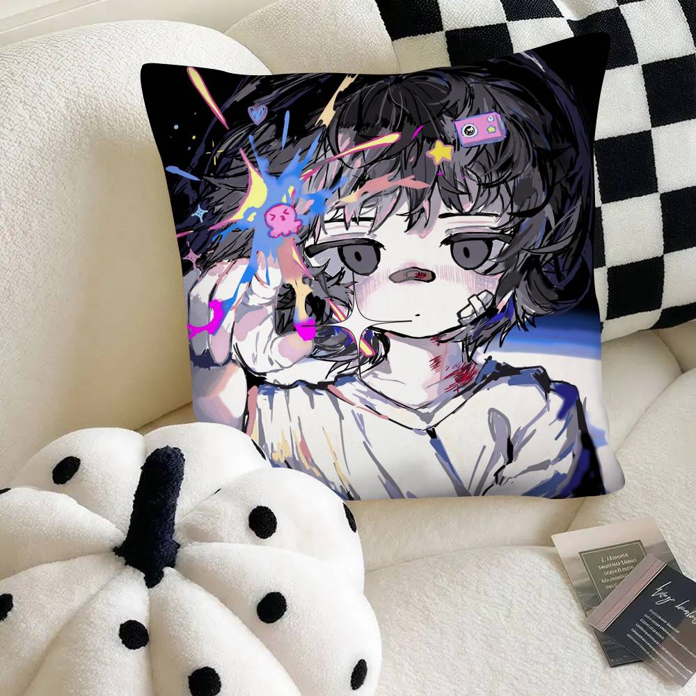 Shizuka Classic Anime Takopis Original Sin CUTE Pillow Case Square Pillow Bedroom Sofa Leisure Comfort Cushion Home Decoration