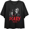 Ghostface Gruseliges Damen Crop T-Shirt Schwarz