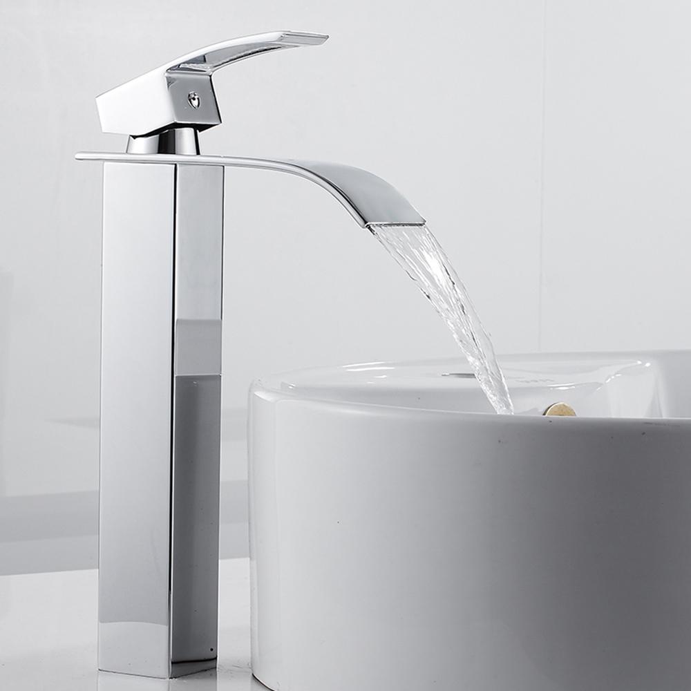 New Basin Faucets Gold Brass Faucet Square Bathroom Sink Faucet Single Handle Deck Mounted Toilet Hot And Cold Mixer Water Tap