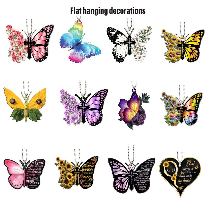 Acryl Auto Innenraum Zubehör im Cartoon-Stil Festliche Hängedekorationen