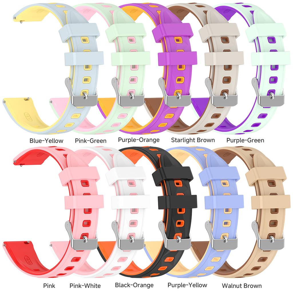 18mm Universal Ice Crack Silicone WatchStrap For Huawei Watch GT6 5 4 41mm For Garmin Venu 4 41mm/3S/2S Band For Forerunner 265S/255S/Vivoactive 4S 3S