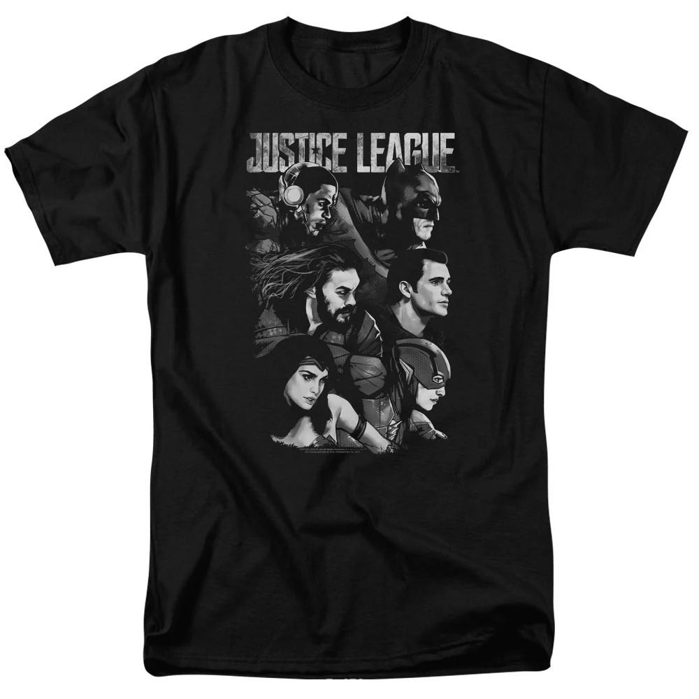 

Justice League Movie Pushing Forward Mens T Shirt Black S
