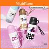 Cute Student Insulated Water Bottle With Straw And Carrying Rope For Kids And Teens