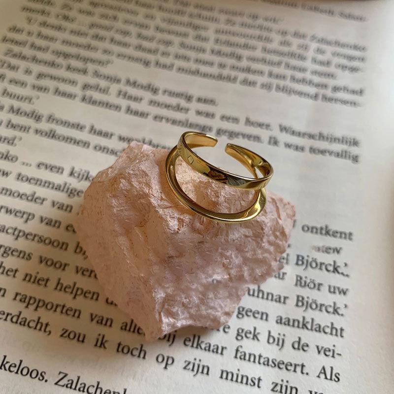 

Модное простое кольцо в стиле Ins, женское, с индивидуальным дизайном, многослойное, открытое, кольцо на указательный палец, трендовые кольца для пальцев, креативные геометрические украшения для вечеринок