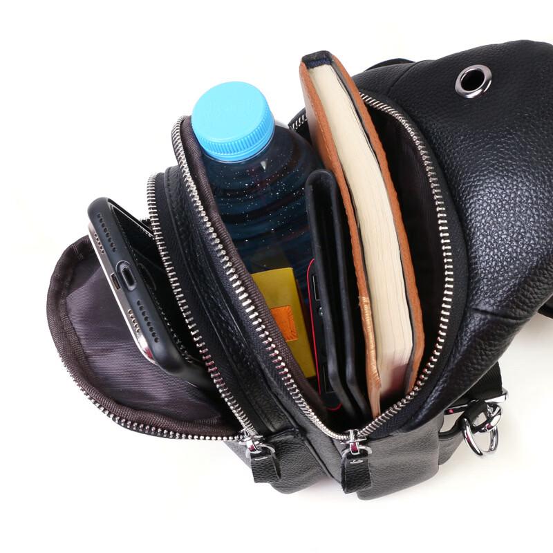 MDNG Men's Leather Sling Shoulder Bag