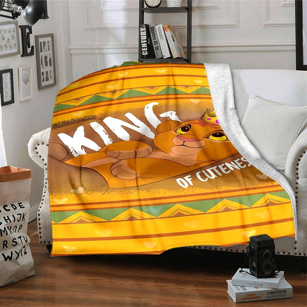 1Pc Lion Celebration Scene Blanket For Couch Bed Plush Cozy Fuzzy Blanket Super Soft Warm Blankets For Fall And Winter 0918267