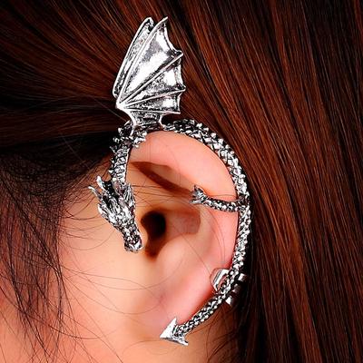 Boucles d'oreilles Clips d'oreilles Dragon Volant Gothique Punk Personnalité Créative Sans Perçage