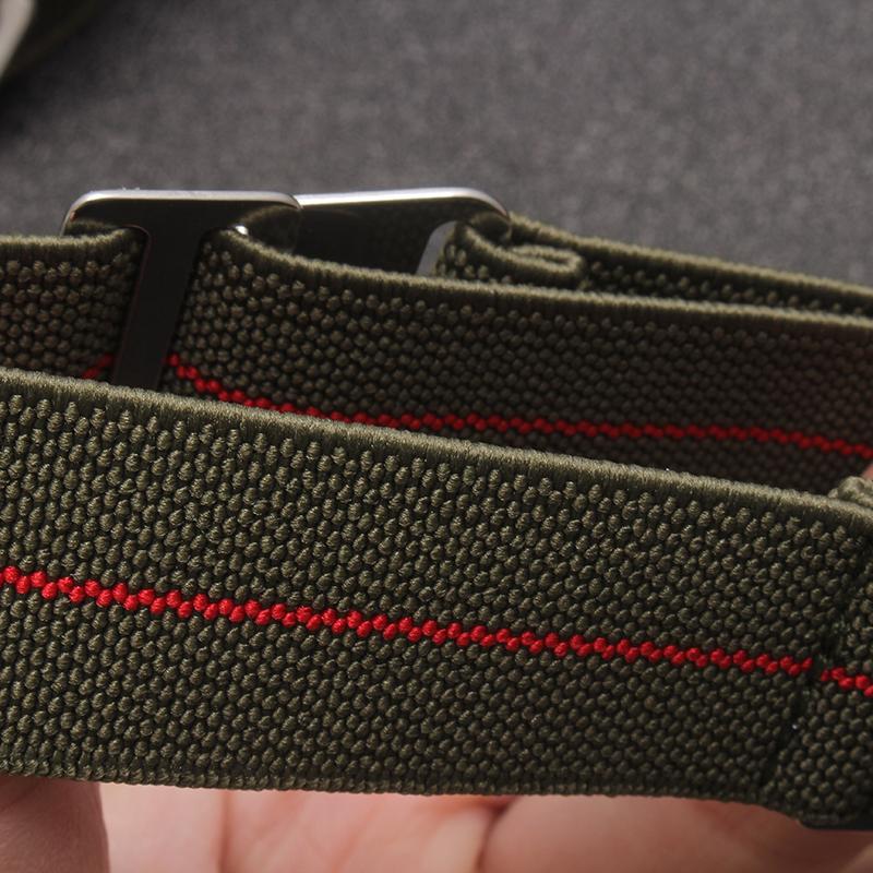 Borsa Paracadute Truppe Francesi Anni '60 Cinturino Elastico per Orologio per Tudor Seiko Casio Cinturini in Nylon Smartwatch da Uomo Cinturino in Tessuto