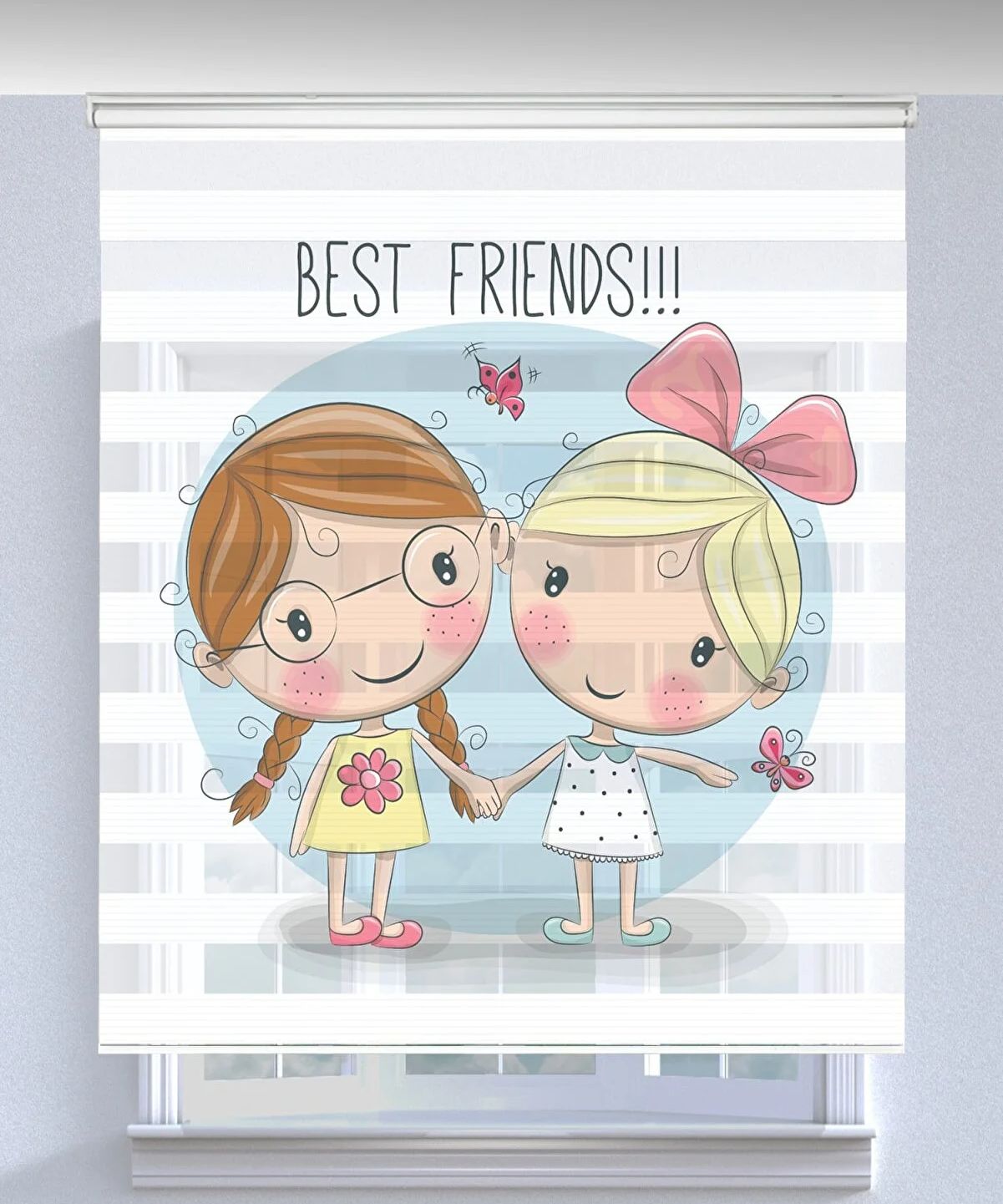 

Занавеска «Зебра» с принтом Best Friends для детской комнаты 2055 60x200