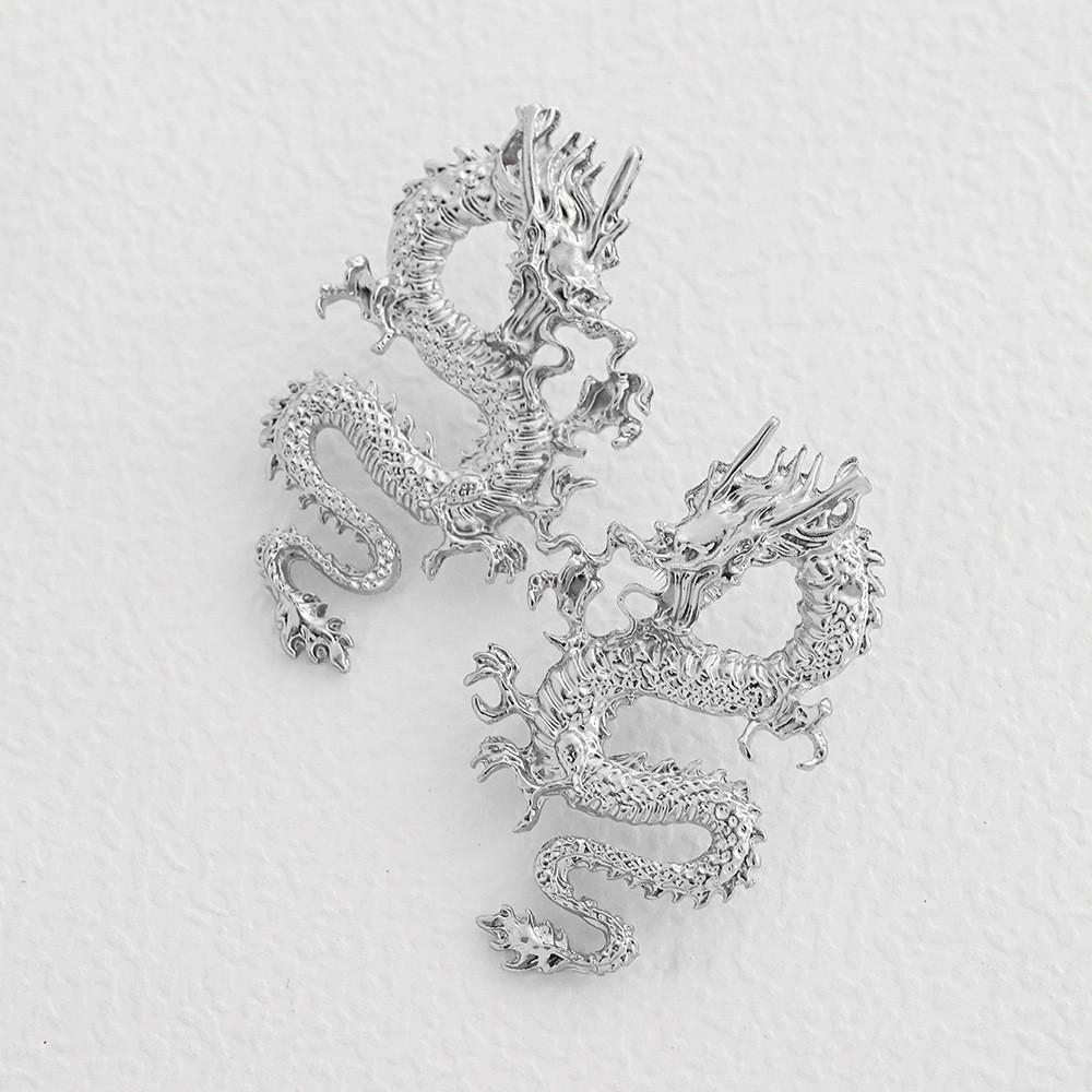 Alloy Exquisite Dragon Earrings European American Style Animal Ear Studs Women For