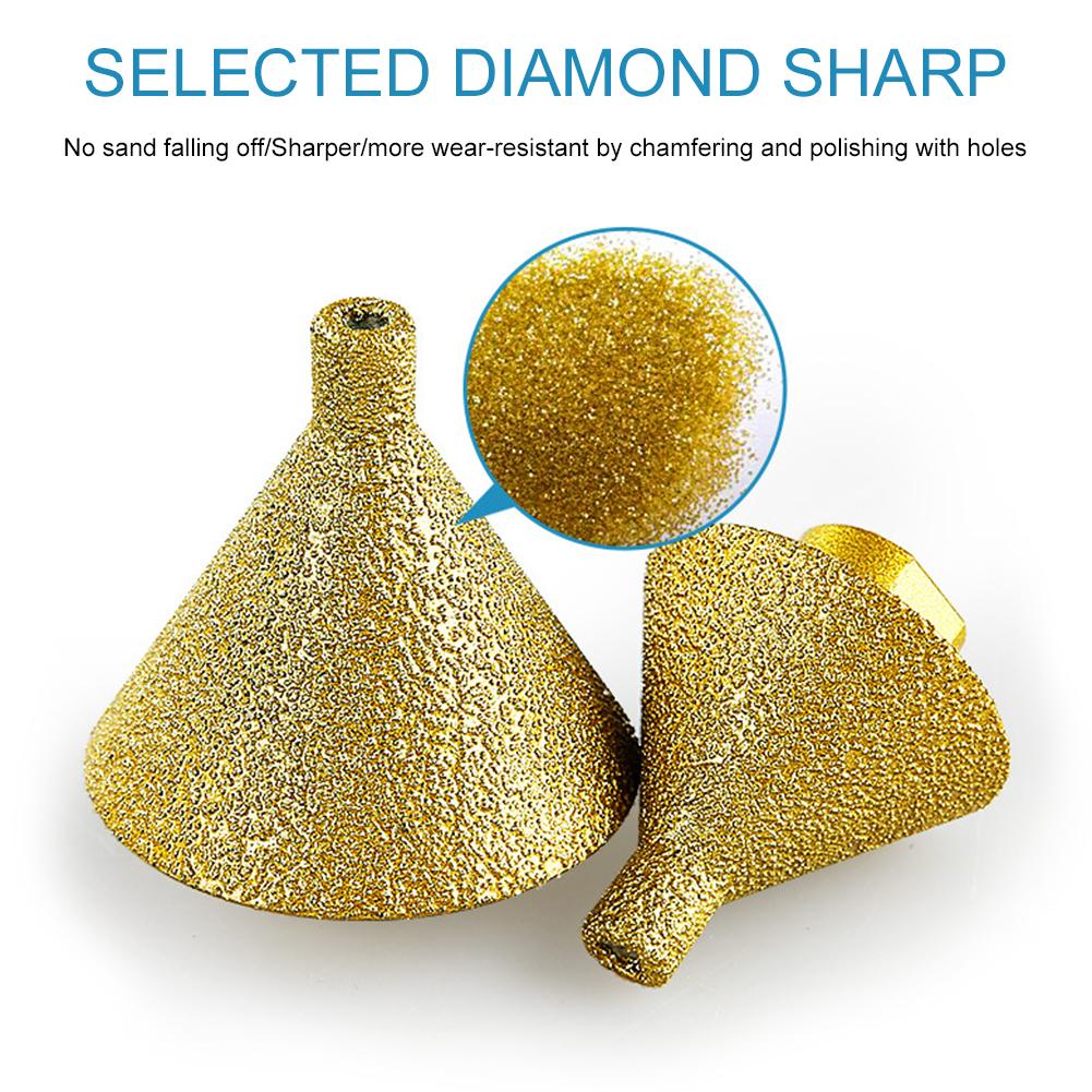 Diamond-Beveling Chamfer Bit For Angle Grinder Multifunctional Tile Marble Milling Tools Tile Ceramic Beveling Holes Trimming