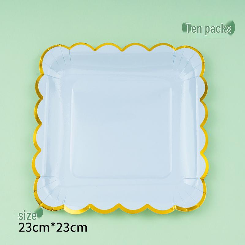 Disposable Party Supplies Set: Paper Plates and Cups for Birthdays and Weddings