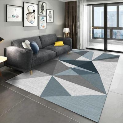 Nordic Style Carpet Minimalist Geometric Pattern Decorative Living Room Rug Water-Absorbent Non-Slip Home Decoration Mat