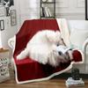 Cute Sleeping Cat 3D-printed Wool Blanket Picnic Extra Thick Fashion Sheets Cats Pet Children Kids Sherpa Throw Blankets