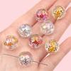 Retro Japanese Gold-Plated Silver Star Resin Beads for DIY Earrings