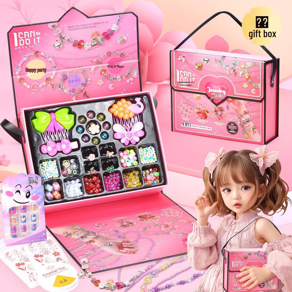 Daughter's Treasure DIY Jewelry Box: Handmade Princess Bracelet Kit for Girls, Gift for 6-10 Year Olds