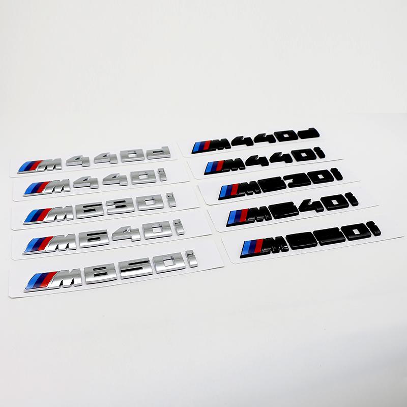 Glänzendes Schwarzes Heckklappen-Buchstabenabzeichen Für BMW M135i M240i M340i M340d M440i M550i M530i M760Li ABS M Logo Emblem Aufkleber Decal