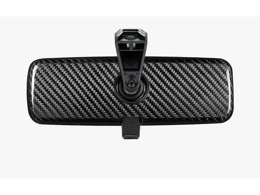 Fiat 500 Abarth Carbon Fiber Rearview Mirror Cover - Interior Decorative Accessory