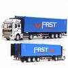 Alloy Big Truck Toy Car: Children's Model Trailer & Container Set