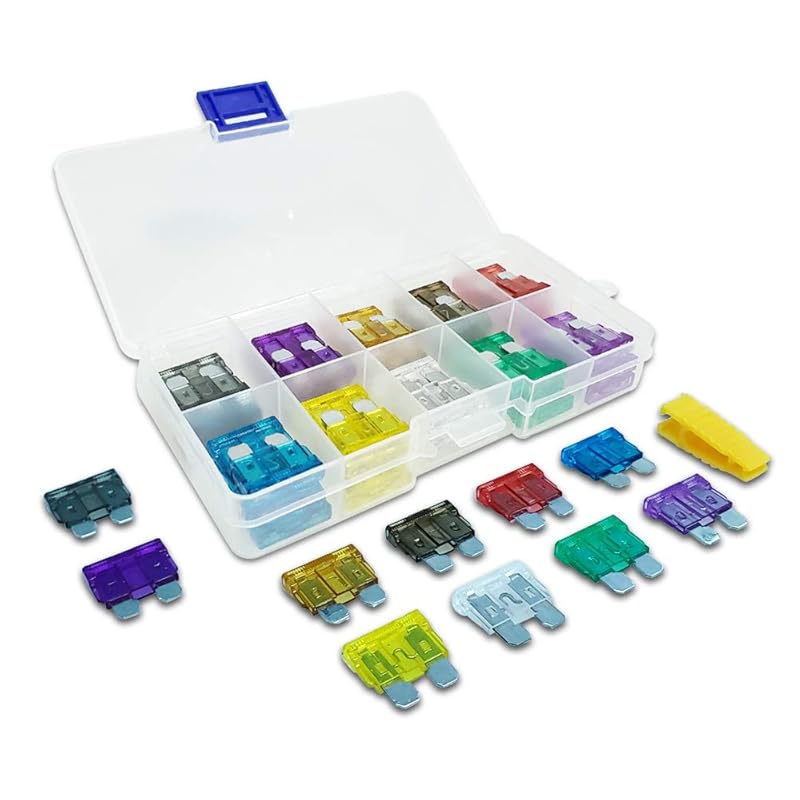 Автомобильный тестер и съемник предохранителей ATO/ATC ATM с лезвиями и стеклянной трубкой 24 В постоянного тока для мини/стандартных лезвийных предохранителей 50*Fuse