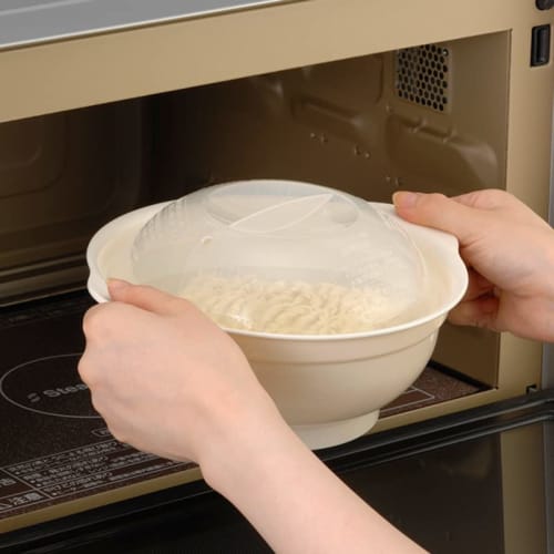 NEIGHBOR CLOWN Microwave de Ramen Maker, Noodle Maker [Make Ramen in the Microwave], Microwave Cookware, Cookware, Grill Pot, Made in Japan, RC Sticke