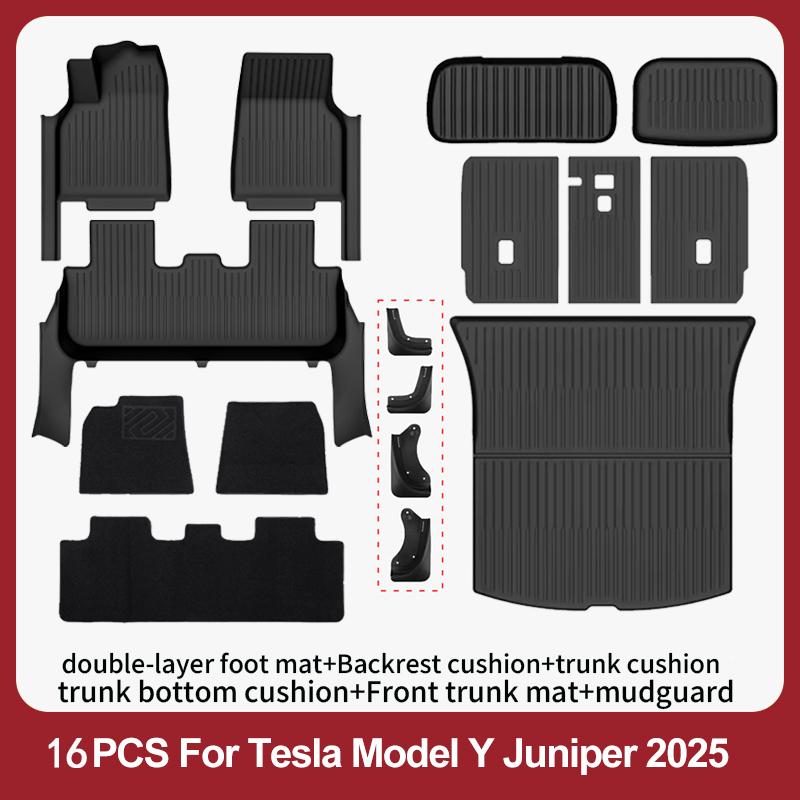 Tappetini per Tesla Model Y Juniper 2025-2026 Premium/Performance Rivestimento Pavimento in TPE & Accessori Copri Soglia Porta Completo