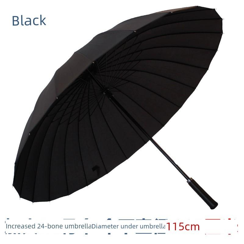 24-Rib Waterproof Umbrella with Curved Handle, Straight Pole, Impact-Resistant Fabric, Safety Umbrella, Automatic Promotional Umbrella, Rainbow