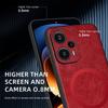 For POCO F5 F5 Pro PU Leather Magnetic Ring Soft Edge Anti-Drop Anti-Fingerprint Phone Case