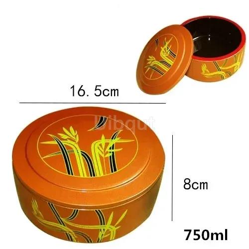 Japanese Sushi Bucket Sashimi Seafood Dish Cuisine Fruit Food Tray Salmon Ice Plate Round Box with Lid Lunch Box Dim Sum Box