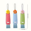 1 pièce Brosse de nettoyage 3-en-1 multifonctionnelle pour couvercle de tasse et interstices - Éponge à poils doux pour cuisine et salle de bain, Outil ménager portable, Conception à suspendre