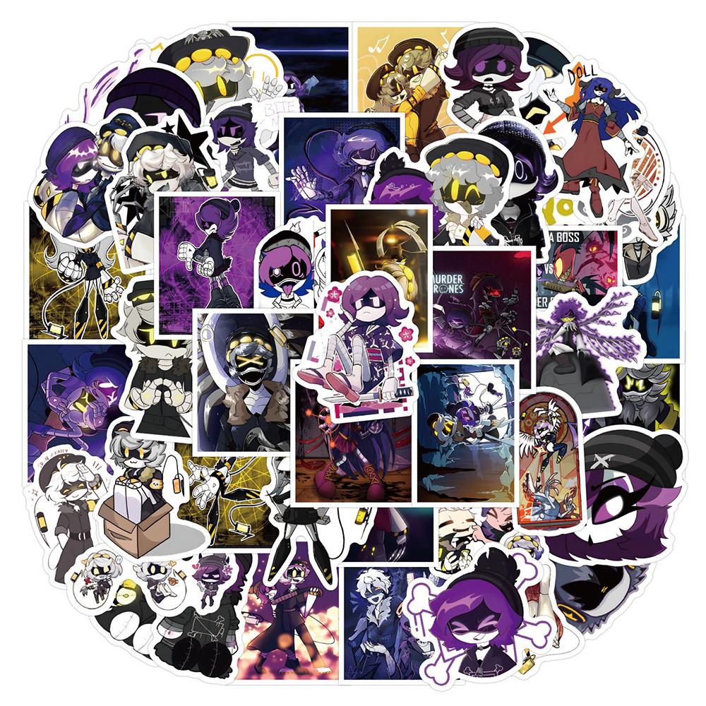 10/30/50/110pcs Anime Murder Drones Stickers Waterproof DIY Scrapbook Skateboard Cool Cartoon Graffiti Sticker Toys Gifts