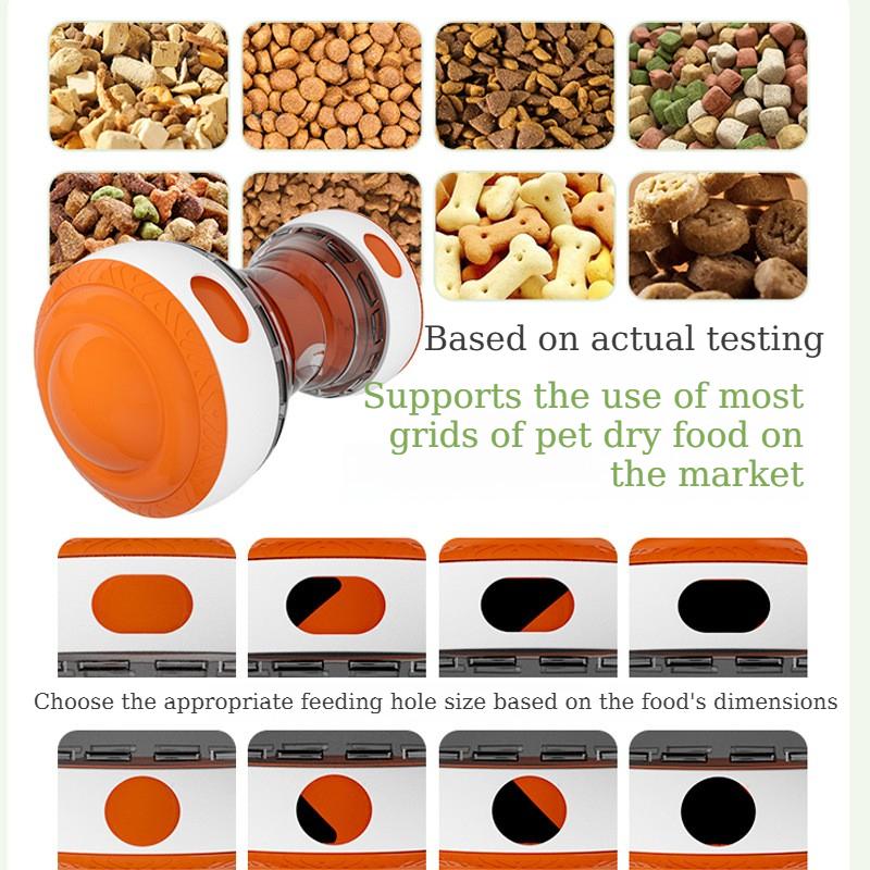 Interactive Dog Treat Dispenser Toy Puzzle Rolling Leak Food Ball for Dogs Cats Chew-resistant Puppy Slow Feeder Training Toys