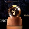 Creative Rotating Crystal Ball Night Light: Decorative Craft for Bedroom Atmosphere and Festive Gift.