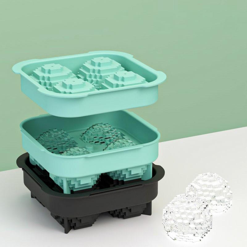 Ice Ball Molds For Whiskey - Set Of 4 Round Ice Sphere Maker, Make Large Iced Cube Trays With Cover, Silicone Ices Tray