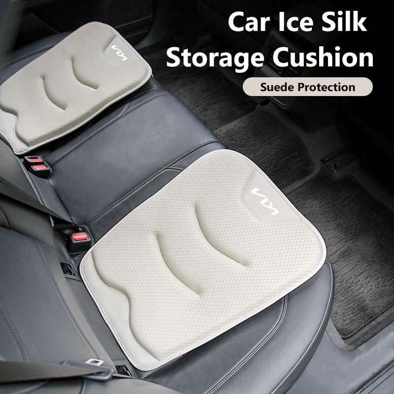 AAOI1 Car Universal Soft Seat Cover Ice Silk Cushion Anti Slip Storage Auto Seat Protect For KIA Cerato Soul Venga Forte Spectra
